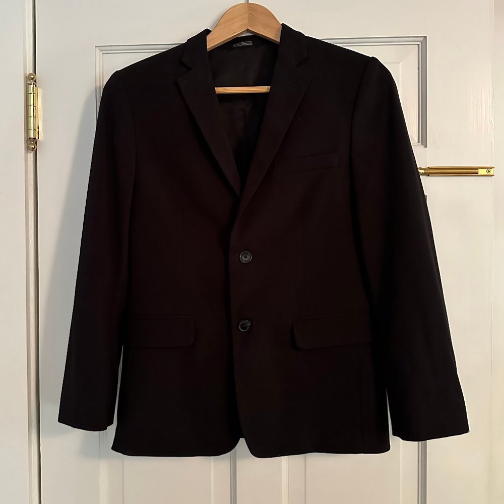 Boys size 14 Calvin Klein black stretch suit jacket